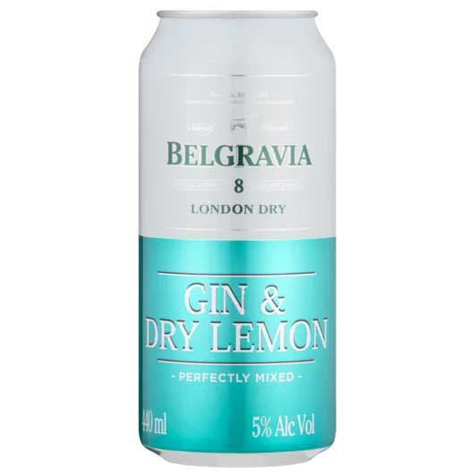 BELGRAVIA GIN & DRY LEMON 440ML